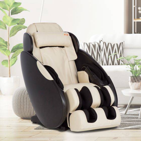  Human Touch WholeBody 5.1 Full Body Massage Chair Recliner  Living Room Chair w/ Retractable Ottoman- Personal Professional-Grade  Stress + Muscle Pain Relief for Foot Leg Back Neck Massager - Bone 